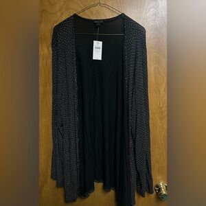 J. Jill Wearever Collection Black and White Cardigan NWT